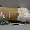 Heated Blanket Electric Blanket 62"x84", Soft Flannel Sherpa Electric Throw with 5 Heating Level & 12 Times Setting, Heated Throw with Overheating Protection, Machine Washable (Beige)