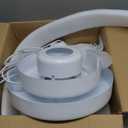 Industrial Pendant Light, 14'' Nordic Ceiling Pendant Lighting, 3-Layer Metal Shade Design, Vintage Hanging Light Flush Mount Light for Kitchen Island, Dining Table Living Room Hallway(White)