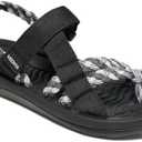 MEGNYA Hiking Sandals for Womens, Comfortable Walking Flip Flop Sandals with Arch Support, Athletic Sandals with Hook and Loop Straps for Beach Vacation Adventure size 39