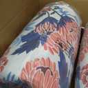 LVTXIII 2 Pack Outdoor High Back Cushions, 22" W x 20" D Tufted Seat and Back Chair Cushion with Ties, Fluffy Patio Replacement Rocking Chair Cushion for Outdoor Furniture Use, Vibrant Blossom, 44"x22"x4"