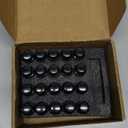 QIAOAUTOCC M14x1.5 Wheel Lug Bolts – 45mm Thread Length, 17mm Hex, 60° Conical Seat – Compatible with Wheel Spacers & European Vehicles – 20 Pack, Black