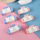 Loanzeg 8pcs Bridesmaid Proposal Gifts 4.1 Inch Square Set of 8 Bachelorette Hair Claw Clips ideas Bridal Shower Gift for Wedding Party Favors (6pcs White&Beige)