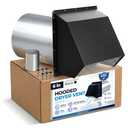 10" Black Dryer Vent Cover - 304 Stainless Steel Wall Cap, Screen and Damper