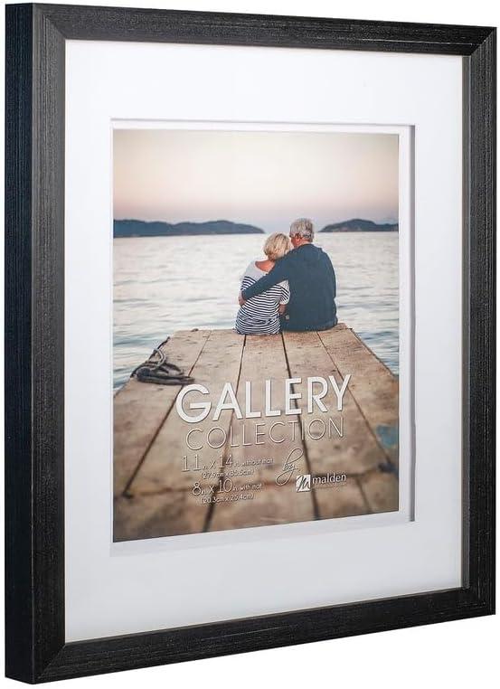 Malden International Designs Black 8x10/11x14 Bevel Matted Photo Frame