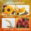 J'FLORU Artificial Fall Wreath 22 Inch Fall Wreaths for Front Door Autumn Porch Farmhouse Thanksgiving Day Harvest Festival