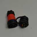 CNLINKO YM-20 4 PIN Waterproof Connector, IP68 Circular Connector, Quick Plugging Aviation Connector, PBT Plastic Shell Solder Connector M20 Male -Female Flange Socket (4 PIN)