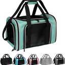 Cat, Dog Carrier for Small Medium Pet Carriers Up to 15Lbs, Cats Carrier Soft- Sided Puppy Dogs Bag Portable Foldable Airline Approved Carrier Travel (Green 18 x 11 x 11)