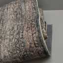 Machine Washable Rugs for Living Room: 6x9 Area Rugs Boho Vintage Rugs Stain Resistant Non Slip Low Pile Soft Lightweight Carpet for Bedroom Kitchen Dining Room Nursery Kids Room Farmhouse (Dark Green Brown)