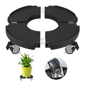 Plant Stand with Wheels, Adjustable 15-21" Heavy Duty Plant Caddy with Casters, 440lb Capacity Indoor Outdoor Large Potted Planter Cart Dolly, Rolling Plant Stand for Flower Pot