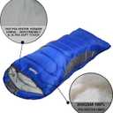 0 Degree Winter Sleeping Bags for Adults, Cold Weather Camping, Large