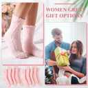 Shyyween 5 Pairs Women Bow Fuzzy Socks Fluffy Cozy Slipper Socks for Sleeping Coquette Bow Birthday Gifts