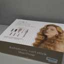 7 in 1 Automatic Curling Iron Interchangeable Barrels -0.5",1", 1.25", 1.5" Curling Wand, Hair Crimper & Straightening Brush,& Rotating Curler, 300M Negative Ions & Dual Voltage, Home & Travel