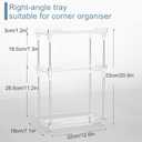 Multi-Functional Plastic Shelf, 3-Tier, Anti-Slip, Easy Assembly, 30cm x 30cm x 10cm, Ideal for Organizing Cosmetics, Perfumes, Soaps, Lotions, and More