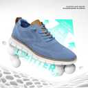 Men's Oxfords Business Shoes Fashion Mesh Casual Dress Walking Sneakers Comfortable Lightweight Soft Sole (Blue), 45
