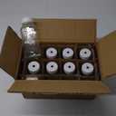 Ruckae 16 oz Glass Milk Bottles with Lids-Square Reusable Glass Juice Bottles with Capacity Marks,Leak-Proof Screw Caps- Juice Containers for Juicing, Smoothies,Breast Milk (8)