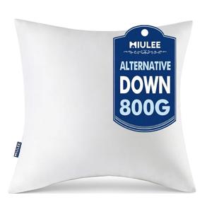 MIULEE Throw Pillow 24" x 24" Inch 100% Virgin Fiber Filling Bed Couch Pillow 