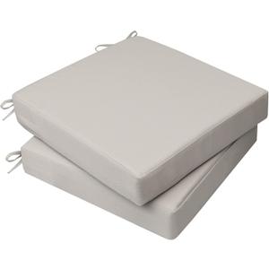 AAAAAcessories Outdoor Seat Cushions for Chairs, Waterproof, Fade-Resistant, 22" x 22" x 3", Patio Furniture Replacement Cushions, Set of 2, Beige