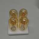 AMDTU LED Edison Bulbs 40 Watt Equivalent Dimmable, Straight Filament Vintage 4W E26 Bulb, Warm Yellow 2200K Amber Glass Tubular Light Bulbs, AC120V, 400LM, UL Listed, 4 Pack