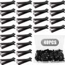 Dianrui 40PCS Black Square Head Car Vent Clips, 9mm Auto Air Conditioner Outlet, Air Freshener for Car Office Home (40 Count (Pack of 1))