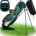 Ultra-Lite Golf Stand Bag - 3 Lbs, 4 Way Divider Portable Golf Club Carry Bag