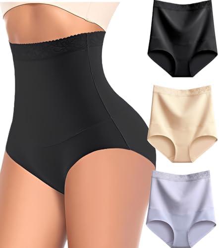 FINETOO Womens Tummy Control Shapewear Underwear High Waisted Seamless Panties Girdle Full Coverage Postpartum Briefs 3 PACK Size XXL