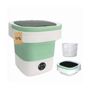 JASSIVER 17L Portable Washing Machine for RV, Camping, Dorms - Foldable Design, Grey 