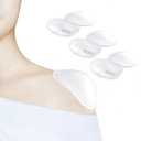 LUNNTE Silicone Shoulder Pads for Womens Clothing, Anti-Slip Shoulder Push-Up Pads Invisible Breathable Enhancer Reusable, 3 Pairs (Transparent)