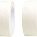 Baijixin 2 Inch Wide Masking Tape, General Purpose Beige White Painters Tape for Home, Office, School Stationery, DIY Art, Crafts, Labeling (2 Inch X 55 Yard，2 Rolls)