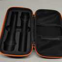 Wireless Microphone Case Compatible with JBL Wireless Two Microphone System, Handheld Dual Mic Travel Bag for Singing or Karaoke for Receivers, Adapters, AA Batteries (Black)