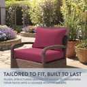 California Umbrella Outdoor Deep Seat, Patio Seat Cushion, 24 x 48 Inch, Premium Outdoor Memory Foam, Fade Resistant, Sunbrella Fabric, Hot Pink