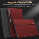 INFILAND Case for Samsung Galaxy Tab S10 FE Plus 5G, Slim Multi-Angle Stand Cover with S Pen Holder for Galaxy Tab S10 FE+ 13.1 Inch (SM-X620/SM-X626B) 2025 Tablet Auto Wake/Sleep (Red)