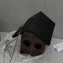 Bird Feeders for Outdoors, Metal Bird Feeder with Double Suet Cage Weatherproof Metal Roof, 2 in 1 Mixed Seeds Suet Feeder, 4Lbs Large Capacity, Great for FinchCardinalChickadeeBrown