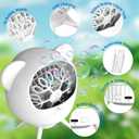 Upgraded Bubble Machine for Kids & Parties  500ML, 38,000+ Bubbles/Min, 90/180 Auto-Rotation, 2-Speed Rechargeable Bubble Maker, Portable Bubble Blower for Indoor Outdoor Birthday Wedding (White)