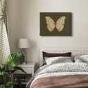 QMWIDKL Vintage Green White Butterfly Wall Art - Cottagecore Retro Nature Picture Prints Ready to Hang (12x16 inch)