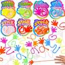JOYIN 28 Pack Valentine's Day Sticky Hands with Cards, Classroom Exchange Gift for Kids, Classroom and Holiday Reward Prizes, Party Favors, Valentine Greeting Cards
