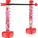 1 Pc Valentine's Day Inflatable Limbo Game for Adults 59 Inch Happy Valentine's Day Limbo Party Outdoor Game Set Inflatable Decoration for Party Yard Indoor Outdoor Games Picnic Decor