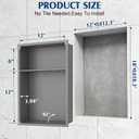 18 x 12'' Stainless Steel Shower Niche, Gray, 1 Shelf