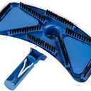 12' Pool Vacuum Head Brush Parts, Curved Blue and White Suction Vacuum Head Tool for Swimming Pool