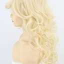 Topcosplay Women's Wig Blonde Long Curly Beehive Wig Big Hair Wigs Halloween Costume Accessory Drag Queen Wig