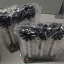 Havawish 2 Pack Water Bottle Cleaning Brush with Suction Base, 3 Head Bristle Bar Glass Washer for Sink, Cup Washer Brush Cleaner for Bar Beer Cup, Glass (7.3 x 3.7 x 10.4)