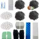 42 Pack Filter Media Kit for Fluval 306/307 Canister Filters - 2 Full Replacement Sets, Bio Foam, Ceramic Rings, Activated Carbon & Polishing Pads