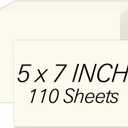 Cream Cardstock 5x7, 110 Sheets 5x7 Cardstock Paper, 200 GSM Premium Ivory Cardstock 5 x 7, Blank Cream Card Stock Paper for Printer, DIY Cards, Greeting Cards, Wedding Invitation, Menus
