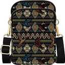 YINHEXI Small Crossbody Bags for Women, Mini Cell Phone Wallet Purse, Shoulder Bag for Women and Men (Brown-Bird)