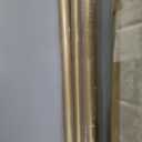 1 Inch Modern Gold Double Curtain Rod Set - Tension rods for windows 28 to 48 inches with Holdbacks and Clear Finials -BHSRODS Home Double Window Rods for Living Room & Bedroom