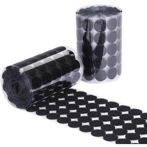 Black Self Adhesive Dots 32 pcs 3/4" Diameter Hook and Loop Dots Taps for School, Office