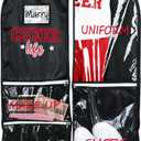 Cheer Garment Bags for Cheerleading Uniform Waterproof Hanging Garment Bags for Dance Costumes 40 Inch Clothes Bag with 5 Pockets and Side Zip Travel Storage Cheer Uniform(Black,Red)
