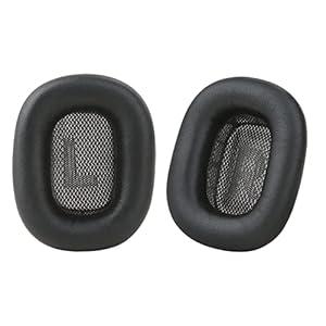 Lambskin Ear Pads for AirPods Max Headphones Sheepskin Leather Earpads Replacement with Memory Foam and Magnet Sweat Proof& Excellent Noise Isolation White (Silvery)