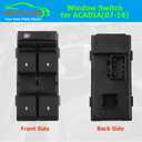 Acadia Upgrade Driver Side Master Power Window Control Switch with RED Light Compatible with 2007-2016 GMC Acadia, Durable Materials, 20945224, D1961F, D1930F