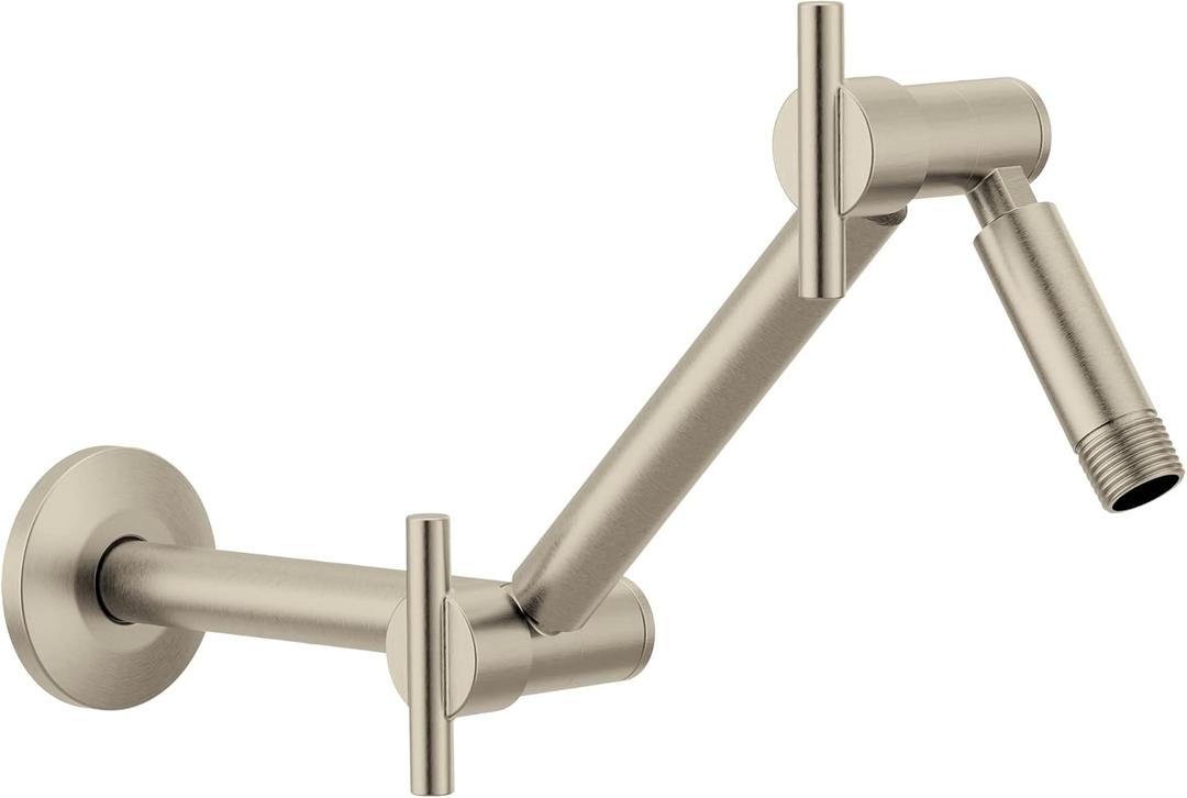 Moen Brushed Nickel in. Pivoting Adjustable Shower Arm, S116BN, 16