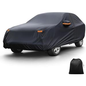 X AUTOHAUX Car Cover for Hyundai Tucson 210D-PU Outdoor Full Car Cover All Weather with Door Zipper for Waterproof Windproof Sun Rain Snow Protection
